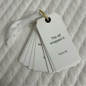 White Christmas Gift Tags Book New